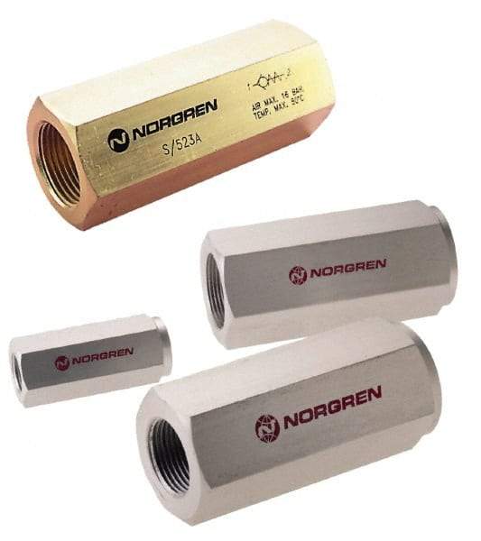 Norgren - 1-1/2" NPT High Flow Air Fuse - 0 to 232 psi, Shutoff Valve & Aluminum Material - Eagle Tool & Supply