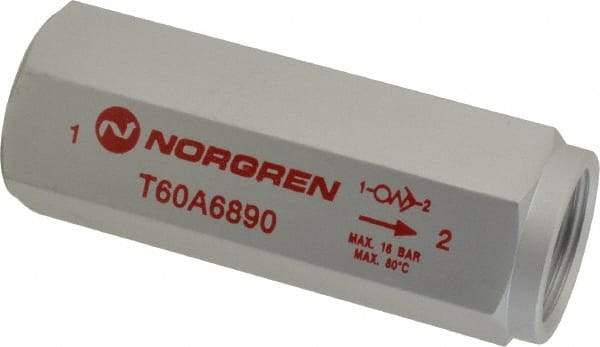 Norgren - 3/4" NPT Low Flow Air Fuse - 0 to 232 psi, Shutoff Valve & Aluminum Material - Eagle Tool & Supply