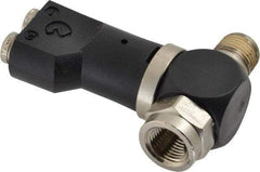 Norgren - 5/32" Tube x 1/8" NPTF Pressure Sensor Fitting Valve - 0 to 145 psi & Brass Material - Eagle Tool & Supply