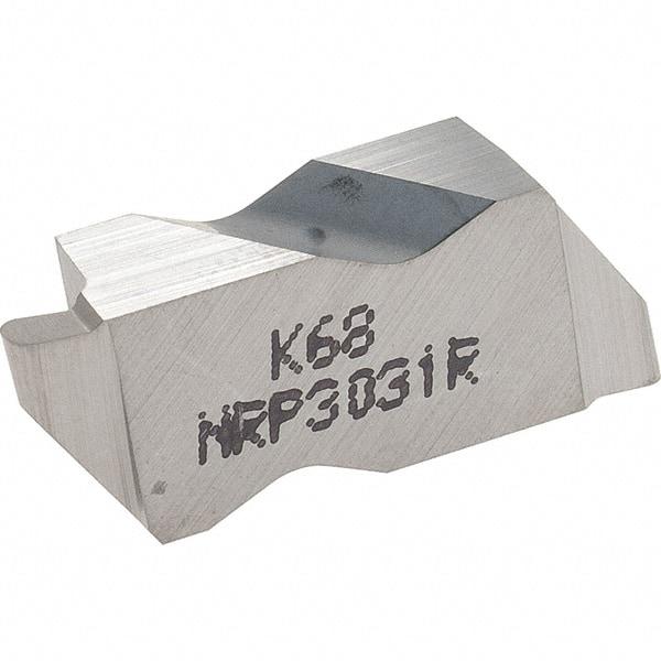 Kennametal - 3031NRP Grade K68, 1.58mm Cutting Width Carbide Grooving Insert - 2.39mm Max Depth of Cut, Right Hand, 0.79mm Corner Radius, Uncoated - Eagle Tool & Supply