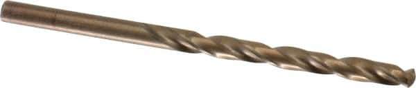 Triumph Twist Drill - 3/16" 135° Cobalt Jobber Drill - Oxide/Gold Finish, Right Hand Cut, Spiral Flute, Straight Shank, 3-1/2" OAL, Split Point - Eagle Tool & Supply