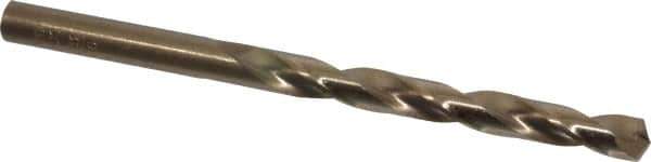 Triumph Twist Drill - 9/32" 135° Cobalt Jobber Drill - Oxide/Gold Finish, Right Hand Cut, Spiral Flute, Straight Shank, 4-1/4" OAL, Split Point - Eagle Tool & Supply
