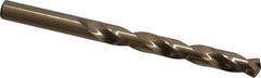 Triumph Twist Drill - 27/64" 135° Cobalt Jobber Drill - Oxide/Gold Finish, Right Hand Cut, Spiral Flute, Straight Shank, 5-3/8" OAL, Split Point - Eagle Tool & Supply