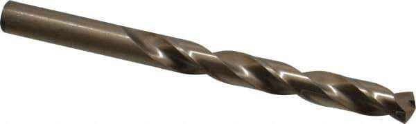 Triumph Twist Drill - 31/64" 135° Cobalt Jobber Drill - Oxide/Gold Finish, Right Hand Cut, Spiral Flute, Straight Shank, 5-7/8" OAL, Split Point - Eagle Tool & Supply