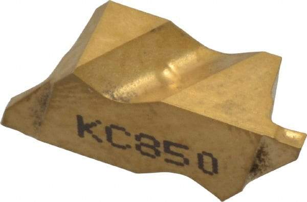 Kennametal - 2031NG K Grade KC850, 0.79mm Cutting Width Carbide Grooving Insert - 1.27mm Max Depth of Cut, Left Hand, 0.09mm Corner Radius, TiC/TiCN/TiN Finish - Eagle Tool & Supply