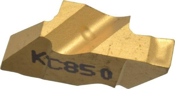 Kennametal - 2094NG K Grade KC850, 2.39mm Cutting Width Carbide Grooving Insert - 2.79mm Max Depth of Cut, Left Hand, 0.19mm Corner Radius, TiC/TiCN/TiN Finish - Eagle Tool & Supply