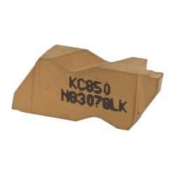 Kennametal - 3078NG K Grade KC850, 1.98mm Cutting Width Carbide Grooving Insert - 2.39mm Max Depth of Cut, Left Hand, 0.19mm Corner Radius, TiC/TiCN/TiN Finish - Eagle Tool & Supply