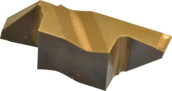 Kennametal - 4125NGD K Grade KC850, 3.18mm Cutting Width Carbide Grooving Insert - 6.35mm Max Depth of Cut, Right Hand, 0.19mm Corner Radius, TiC/TiCN/TiN Finish - Eagle Tool & Supply