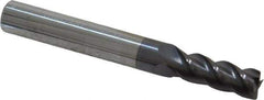 Accupro - 9/32", 3/4" LOC, 5/16" Shank Diam, 2-1/2" OAL, 4 Flute, Solid Carbide Square End Mill - Single End, AlTiN Finish, Spiral Flute, 40° Helix, Centercutting, Right Hand Cut, Right Hand Flute - Eagle Tool & Supply