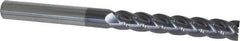 Accupro - 1/2", 3" LOC, 1/2" Shank Diam, 6" OAL, 4 Flute, Solid Carbide Square End Mill - Single End, AlTiN Finish, Spiral Flute, 40° Helix, Centercutting, Right Hand Cut, Right Hand Flute - Eagle Tool & Supply