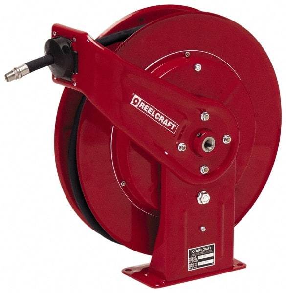 Reelcraft - 50' Spring Retractable Hose Reel - 2,600 psi, Hose Included - Eagle Tool & Supply