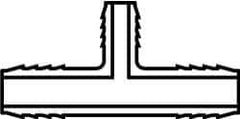 Value Collection - 3/4 x 3/4 x 1" Barb, Multiple Barbed Tube Reducing Tee - PVC, Male - Eagle Tool & Supply
