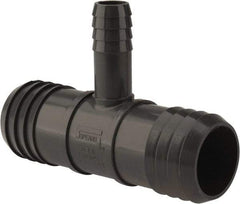 Value Collection - 1-1/4 x 1-1/4 x 1/2" Barb, Multiple Barbed Tube Reducing Tee - PVC, Male - Eagle Tool & Supply