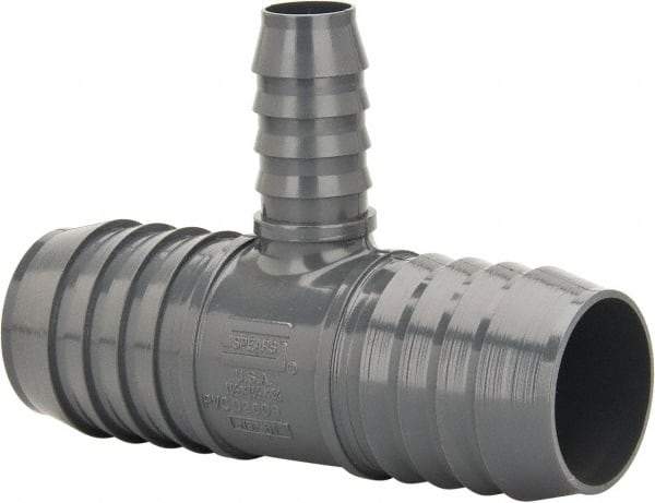Value Collection - 1-1/2 x 1-1/2 x 3/4" Barb, Multiple Barbed Tube Reducing Tee - PVC, Male - Eagle Tool & Supply