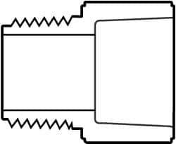 Value Collection - 8" PVC Plastic Pipe Male Adapter - Schedule 40, MIPT x Slip End Connections - Eagle Tool & Supply