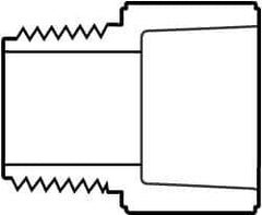 Value Collection - 8" PVC Plastic Pipe Male Adapter - Schedule 40, MIPT x Slip End Connections - Eagle Tool & Supply