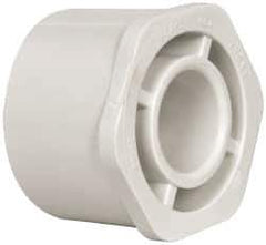Value Collection - 2-1/2 x 1" PVC Plastic Pipe Bushing - Schedule 40, Spig x Slip End Connections - Eagle Tool & Supply