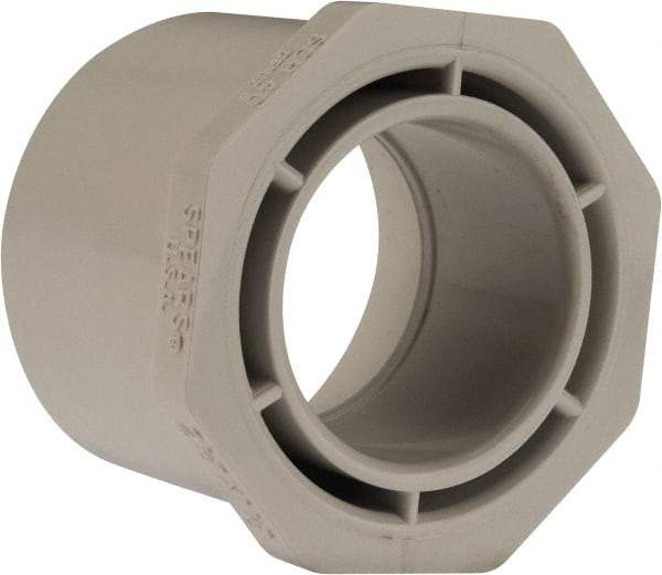 Value Collection - 2-1/2 x 1-1/2" PVC Plastic Pipe Bushing - Schedule 40, Spig x Slip End Connections - Eagle Tool & Supply