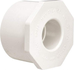 Value Collection - 3 x 1-1/4" PVC Plastic Pipe Bushing - Schedule 40, Spig x Slip End Connections - Eagle Tool & Supply