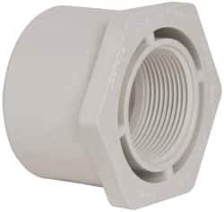 Value Collection - 2-1/2 x 1-1/2" PVC Plastic Pipe Bushing - Schedule 40, Spig x FIPT End Connections - Eagle Tool & Supply