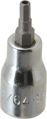 SK - 3/8" Drive, 9/64" Hex Bit Socket - 1-11/16" OAL, Tamper Resistant - Eagle Tool & Supply