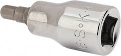 SK - 3/8" Drive, 3/16" Hex Bit Socket - 1-11/16" OAL, Tamper Resistant - Eagle Tool & Supply