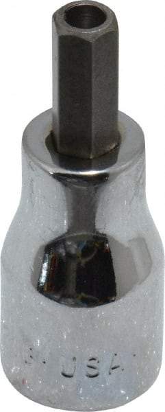 SK - 3/8" Drive, 1/4" Hex Bit Socket - 1-11/16" OAL, Tamper Resistant - Eagle Tool & Supply