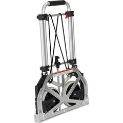 Vestil - 250 Lb Capacity 26" OAH Hand Truck - Fold Away Handle, Aluminum, Rubber Wheels - Eagle Tool & Supply