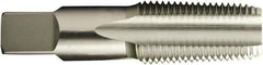 Vermont Tap & Die - 3/8-18 NPT Thread, 4 Flute Standard Pipe Tap - 2-9/16" OAL, 1-1/16" Thread Length, 0.7" Shank Diam, Bright Finish, High Speed Steel - Exact Industrial Supply