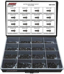 Value Collection - 1,100 Piece Steel Socket Head Cap Screws - #6 to #10 Thread - Eagle Tool & Supply