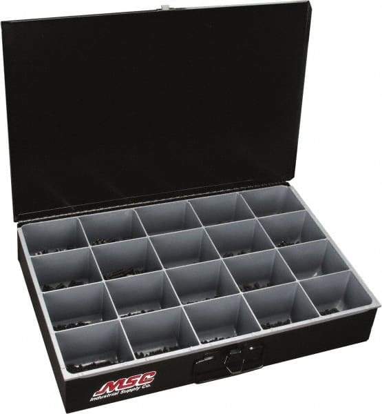 Value Collection - 925 Piece, #6 to 3/8, Steel Set Screw Assortment - Socket Cap Head, Hex Socket Drive, 3/16 to 3/4" Long - Eagle Tool & Supply