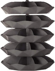 Durham - 2,500 Lb Capacity, 22" Deep x 57-1/2" High, Rotating Bin Rack - 1 Side, Gray Steel Bins - Eagle Tool & Supply