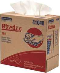 WypAll - Dry Shop Towel/Industrial Wipes - Pop-Up, 16-3/4" x 9" Sheet Size, White - Eagle Tool & Supply