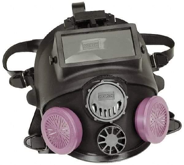 North - Series 7600W, Size M/L Full Face Welding Respirator - 5-Point Suspension, Threaded Connection - Eagle Tool & Supply