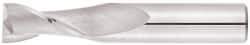 Niagara Cutter - 3/8", 1" LOC, 3/8" Shank Diam, 4" OAL, 2 Flute, Solid Carbide Square End Mill - Single End, TiAlN Finish, Spiral Flute, 30° Helix, Centercutting, Right Hand Cut, Right Hand Flute, Series C230 - Eagle Tool & Supply