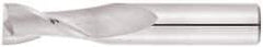 Niagara Cutter - 3/8", 1" LOC, 3/8" Shank Diam, 4" OAL, 2 Flute, Solid Carbide Square End Mill - Single End, TiAlN Finish, Spiral Flute, 30° Helix, Centercutting, Right Hand Cut, Right Hand Flute, Series C230 - Eagle Tool & Supply