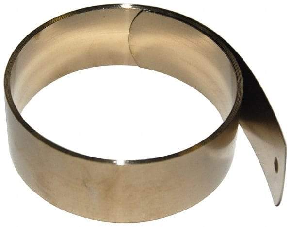 Gardner Spring - 0.008" Thick x 30" Long, 0.5 Lb Capacity Constant Force Spring - 0.59" Wide, 1.51" ID of Reflection, 2.72" Initial Extension, 0.187" End Hole Diam - Eagle Tool & Supply