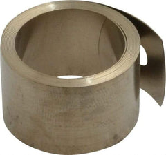 Gardner Spring - 0.01" Thick x 34" Long, 3.5 Lb Capacity Constant Force Spring - 0.68" Wide, 0.85" ID of Reflection, 1.53" Initial Extension, 0.187" End Hole Diam - Eagle Tool & Supply