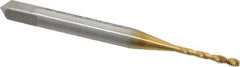 Emuge - #0-80 UNF 2 Flute 2B Bottoming Spiral Flute Tap - Cobalt, TiN Finish, 1.626" OAL, Right Hand Flute, Right Hand Thread, Series Enorm Z - Eagle Tool & Supply