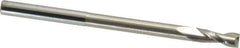 Accupro - 3/16", 1/2" LOC, 3/16" Shank Diam, 3" OAL, 2 Flute, Solid Carbide Square End Mill - Single End, Uncoated, Spiral Flute, 40° Helix, Centercutting, Right Hand Cut, Right Hand Flute - Eagle Tool & Supply