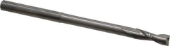 Accupro - 1/4", 3/4" LOC, 1/4" Shank Diam, 4" OAL, 2 Flute, Solid Carbide Square End Mill - Single End, Uncoated, Spiral Flute, 40° Helix, Centercutting, Right Hand Cut, Right Hand Flute - Eagle Tool & Supply