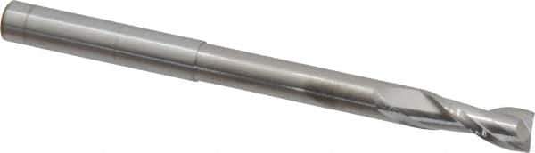 Accupro - 5/16", 3/4" LOC, 5/16" Shank Diam, 4" OAL, 2 Flute, Solid Carbide Square End Mill - Single End, Uncoated, Spiral Flute, 40° Helix, Centercutting, Right Hand Cut, Right Hand Flute - Eagle Tool & Supply