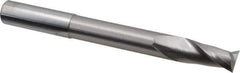 Accupro - 5/8", 1-1/4" LOC, 5/8" Shank Diam, 6" OAL, 2 Flute, Solid Carbide Square End Mill - Single End, Uncoated, Spiral Flute, 40° Helix, Centercutting, Right Hand Cut, Right Hand Flute - Eagle Tool & Supply
