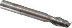 Accupro - 3/4", 1-1/2" LOC, 3/4" Shank Diam, 6" OAL, 2 Flute, Solid Carbide Square End Mill - Single End, Uncoated, Spiral Flute, 40° Helix, Centercutting, Right Hand Cut, Right Hand Flute - Eagle Tool & Supply