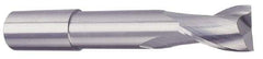 Accupro - 5/16", 3/4" LOC, 5/16" Shank Diam, 4" OAL, 2 Flute, Solid Carbide Square End Mill - Single End, AlTiN Finish, Spiral Flute, 40° Helix, Centercutting, Right Hand Cut, Right Hand Flute - Eagle Tool & Supply