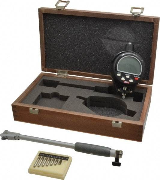 SPI - 0.7 to 1-1/2", 5" Deep, Electronic Bore Gage - Up to 0.00025" Accuracy, 0.001mm Resolution, Data Output, Includes Indicator - Eagle Tool & Supply