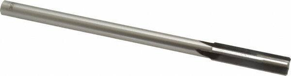 Made in USA - 0.4355" Carbide-Tipped 4 Flute Chucking Reamer - Straight Flute, 3/8" Straight Shank, 1-3/4" Flute Length, 7" OAL - Eagle Tool & Supply