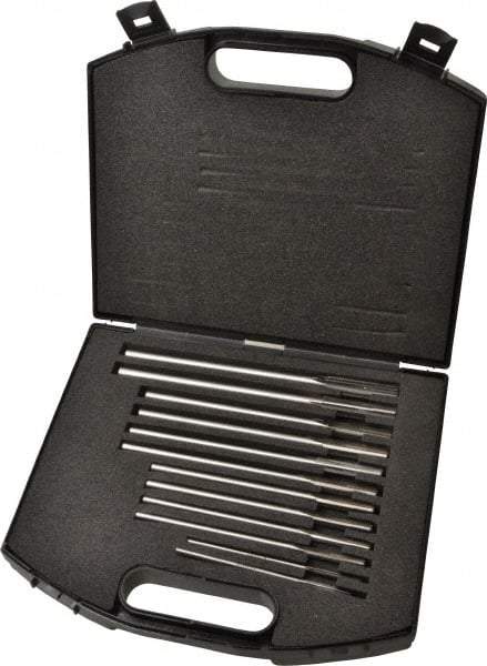 Made in USA - 0.1865" to 0.501", Chucking Reamer Set - Straight Flute, Right Hand Cut, 12 Pieces - Eagle Tool & Supply