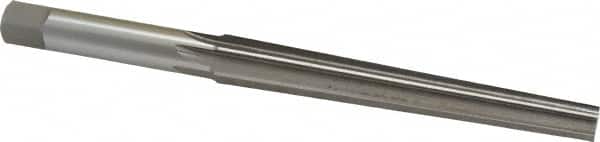 Interstate - 0.35" Small End, 0.45" Large End, 7/16" Shank, 3-11/16" Flute, Brown and Sharpe Taper Reamer #4 - Eagle Tool & Supply