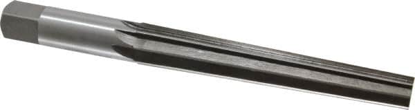 Interstate - 0.6" Small End, 0.803" Large End, 3/4" Shank, 4-7/8" Flute, Brown and Sharpe Taper Reamer #7 - Eagle Tool & Supply